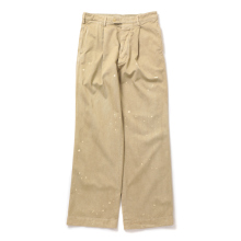 AURALEE / オーラリー | GARMENT-DYED FINX LIGHT CHINO ONE-TUCK WIDE PANTS (メンズ) - Beige