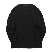COMOLI / コモリ | コットンジャージ 長袖Tシャツ - Black