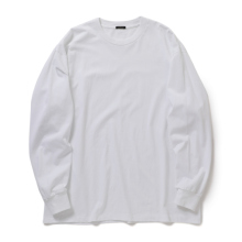 COMOLI / コモリ | コットンジャージ 長袖Tシャツ - White