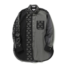 ENGINEERED GARMENTS / エンジニアドガーメンツ | 19 Century BD Shirt - Multi Pattern Stripe Jacquard - Black/Grey