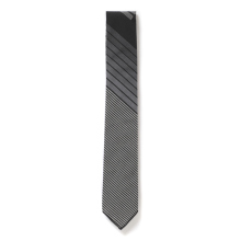 ENGINEERED GARMENTS / エンジニアドガーメンツ | Narrow Tie - Multi Pattern Stripe Jacquard - Black/Grey