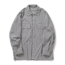 blurhms / ブラームス | Stripe Military Shirt - Stripe