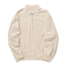 blurhms / ブラームス | Co/Silk Nep Harf-Zip P/O - Ivory