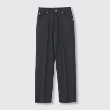 YOKE / ヨーク | Twisted Gabardine 5P Straight Pants - Black