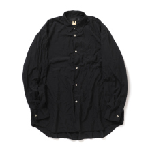 COMME des GARCONS SHIRT | polyester poplin garment treated OVERSIZED / LONG SLEEVE SHIRT - Black