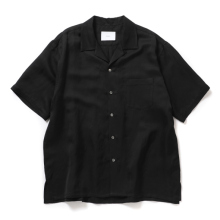 ssstein / シュタイン | VIS/LI BRIGHT TWILL OPEN COLLAR SS SHIRT - Black
