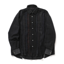 Needles / ニードルズ | Rebuild by Needles - Flannel Shirt ->Ribbon Shirt / Wide / Over Dye - Fサイズ_1