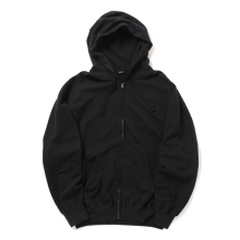 COMOLI / コモリ | LWコットン裏毛 ジップパーカ - Black