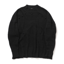 COMOLI / コモリ | モチーフ ニット - Black