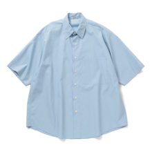 AURALEE / オーラリー | WASHED FINX TWILL BIG HALF SLEEVED SHIRT (メンズ) - Light Blue