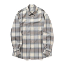 AURALEE / オーラリー | SUPER LIGHT WOOL CHECK SHIRT (メンズ) - Blue Gray Check
