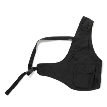 ENGINEERED GARMENTS / エンジニアドガーメンツ | Shoulder Vest - Lt.Weight Nyco Poplin - Black
