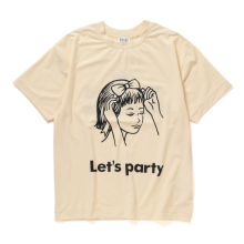 RhodolirioN / ロドリリオン | Printed Tee - Let's Party - Natural