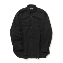 INTERIM / インテリム | BLACK SURFAR GARMENT DYE / HYPER BIG MIL WORK SHIRTS TYPE2 - Black