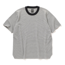 BATONER / バトナー | 32G SMOOTH KNIT T-SHIRT (レディース) - Ivory×Black (Pin Border)