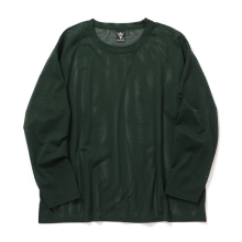 South2 West8 / サウスツーウエストエイト | L/S Crew Neck Shirt - Knit Mesh - Dk.Green