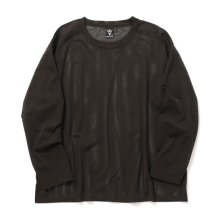 South2 West8 / サウスツーウエストエイト | L/S Crew Neck Shirt - Knit Mesh - Dk.Brown