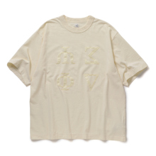 blurhmsROOTSTOCK / ブラームスルーツストック | Fictional-Fraternity 88/12 Patch Tee WIDE - Ivory×White