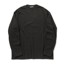 AURALEE / オーラリー | BRUSHED ORGANIC COTTON JERSEY L/S TEE (メンズ) - Ink Black