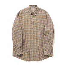 AURALEE / オーラリー | AIRY LIGHT COTTON CHECK BIG SHIRT (メンズ) - Brown Gingham Check