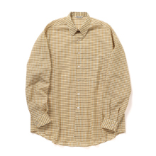 AURALEE / オーラリー | AIRY LIGHT COTTON CHECK BIG SHIRT (メンズ) - Mustard Gingham Check