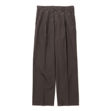 AURALEE / オーラリー | GARMENT-DYED FINX SHUTTLE WEATHER ONE-TUCK SLACKS (メンズ) - Dark Brown