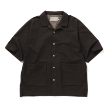 CURLY / カーリー | BIRD'S EYE JERSEY OPEN-COLLAR SHIRT - D.Brown
