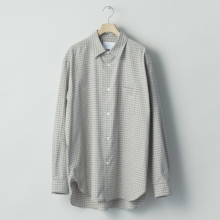 ssstein / シュタイン | COTTON LLAMA OVERSIZED REGULAR COLLAR SHIRT - Graph Check