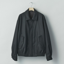 ssstein / シュタイン | WOOL MELTON HARRINGTON JACKET - Black
