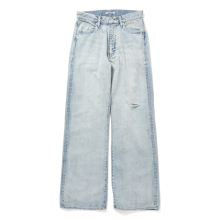 AURALEE / オーラリー | FADED SELVEDGE LIGHT DENIM PANTS (レディース) - Light Indigo