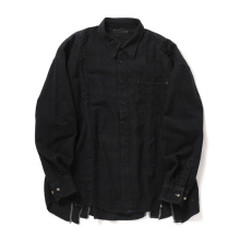 Needles / ニードルズ | Rebuild by Needles - Flannel Shirt ->7 Cuts Shirt / Wide / Over Dye / Black-Fサイズ_1
