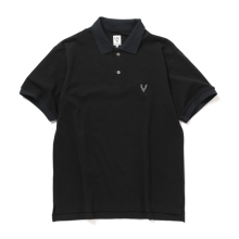 South2 West8 / サウスツーウエストエイト | S/S Polo Shirt - Cotton Pique - Black