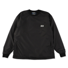 WIND AND SEA / ウィンダンシー | WARM UP PULLOVER SHIRT WITH FISHINGNET RECYCLE MATERIAL - Black