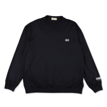 WIND AND SEA / ウィンダンシー | RELAX FIT WASHABLE WOOL L/S TEE - Navy