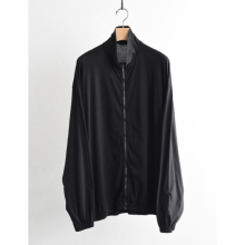 COMOLI / コモリ | THINコットン ジップジャケット - Black
