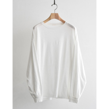 COMOLI / コモリ | THINコットン 長袖Tシャツ - White