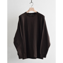 COMOLI / コモリ | コットンジャージ 長袖Tシャツ - Brown