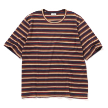 MAATEE&SONS / マーティーアンドサンズ | S/S BORDER POCKET TEE BANS - Bordeaux