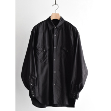 COMOLI / コモリ | コットン ウエスタンシャツ - Black