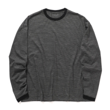 KANEMASA PHIL. / カネマサフィル | 32G Wool Stripe LS Tee - Black