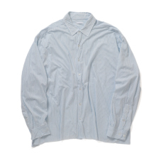 KANEMASA PHIL. / カネマサフィル | 46G Stripe Artisan Shirt - White Blue Dye