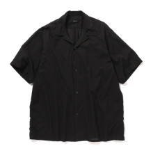 COMOLI / コモリ | KHADIコットン 半袖オープンカラーシャツ - Black