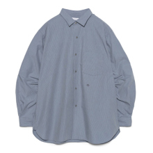 nanamica / ナナミカ | Regular Collar Striped Wind Shirt - Sax