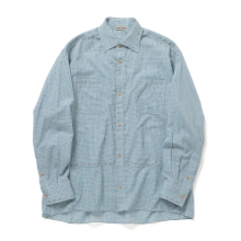 MAATEE&SONS / マーティーアンドサンズ | GUPTA EMBROIDARY - Blue Green Check