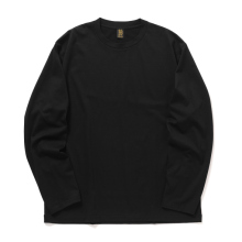BATONER / バトナー | LOOPLESS TENJIKU LONG SLEEVE T-SHIRT (メンズ) - Black