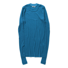 AURALEE / オーラリー | SUPER HIGH GAUGE SHEER RIB L/S TEE (レディース) - Blue