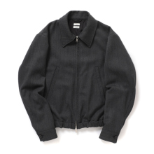 YOKE / ヨーク | Twisted Gabadine Zip Blouson - Black
