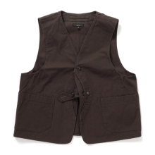 ENGINEERED GARMENTS / エンジニアドガーメンツ | Upland Vest - Heavyweight Cotton Ripstop - Dk.Brown