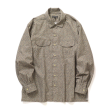 ENGINEERED GARMENTS / エンジニアドガーメンツ | Classic Shirt - Cotton Small Floral Print Flannel - Khaki