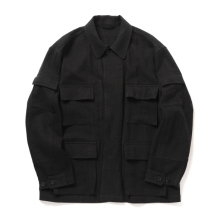 blurhmsROOTSTOCK / ブラームスルーツストック | Ramie Linen Wool Swedish BDU Jacket - Black